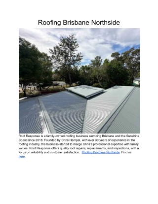 Roofing Brisbane Northside