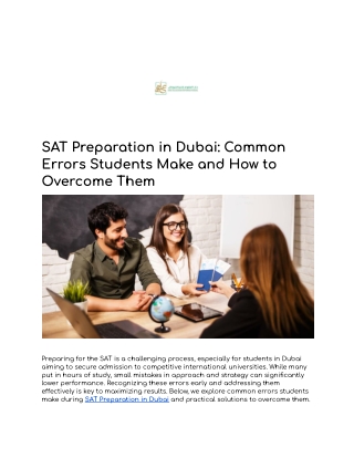SAT Preparation in Dubai_ Common Errors Students Make and How to Overcome Them