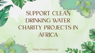 Bring Hope Through a Trusted Clean Drinking Water Charity