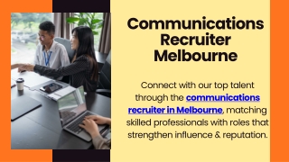 Communications Recruiter Melbourne