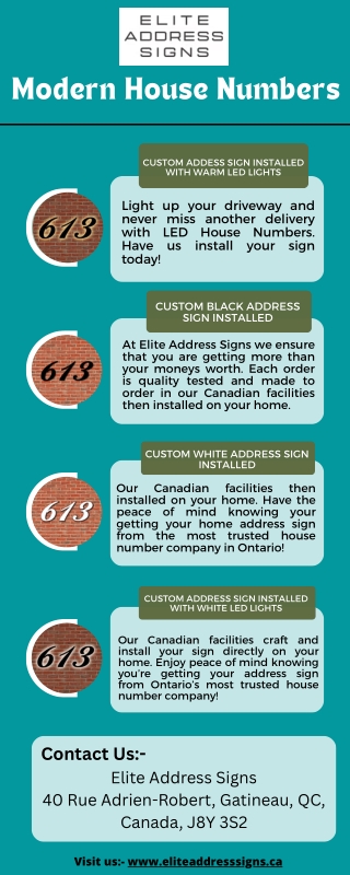 Modern House Numbers