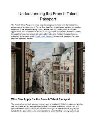 Understanding the French Talent Passport (2)