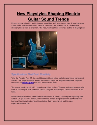 Discover the Power of Electric Guitars