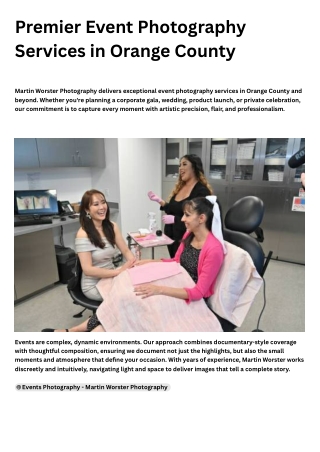 Premier Event Photography Services in Orange County