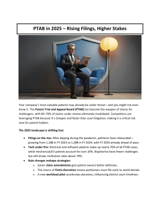 PTAB in 2025 – Rising Filings, Higher Stakes