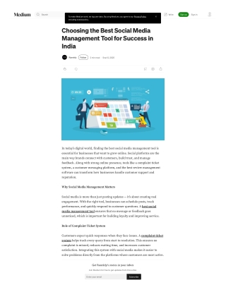 Choosing the Best Social Media Management Tool for Success in India