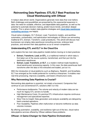 Reinventing Data Pipelines