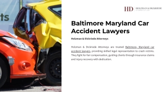 Baltimore Maryland Car Accident Lawyers