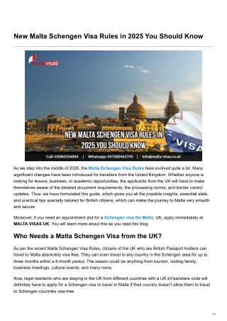 New Malta Schengen Visa Rules in 2025 You Should Know