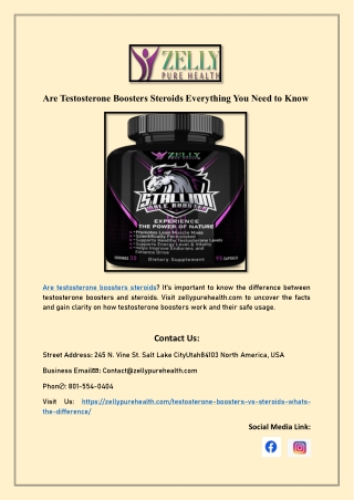 Are Testosterone Boosters Steroids Everything You Need to Know