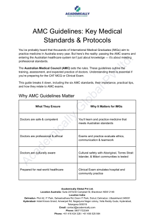 AMC Guidelines_ Key Medical Standards & Protocols