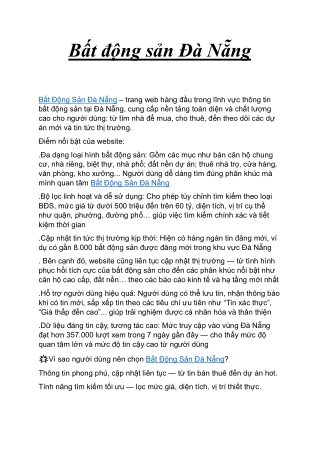 Bất Động Sản Đà Nẵng
