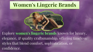 Women's Lingerie Brands