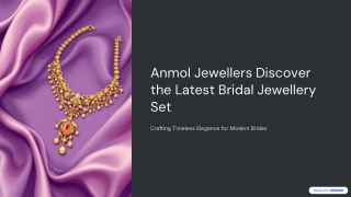 Your Perfect Match: The Latest Bridal Jewellery Set