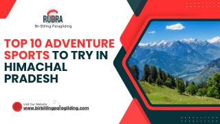Top 10 Adventure Sports To Try in Himachal Pradesh