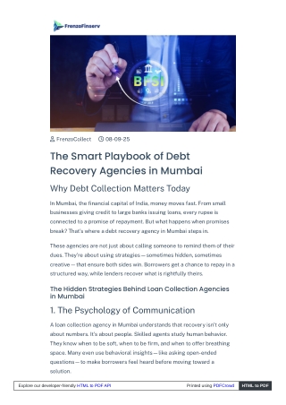 Debt Recovery Agencies in Mumbai | Ethical & Effective Collection Services