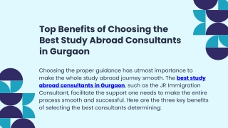 Top Benefits of Choosing the Best Study Abroad Consultants in Gurgaon