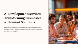 AI Development Services: Transforming Businesses with Smart Solutions