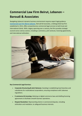 Commercial Law Firm Beirut - PDF