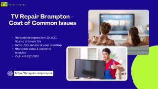 TV Repair Brampton – Cost of Common Issues
