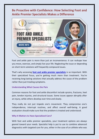 foot and ankle premier specialists