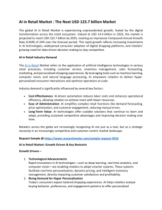 AI in Retail Market: Key Strategies and Industry Dynamic