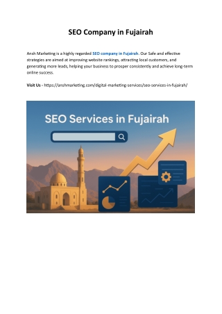 SEO Company in Fujairah