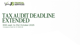 Tax Audit Deadline Extended to 31st October 2025