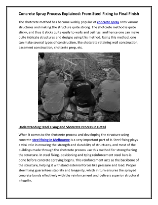 Concrete Spray Process Explained From Steel Fixing to Final Finish