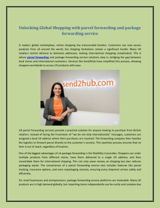 Unlocking Global Shopping with parcel forwarding and package forwarding service