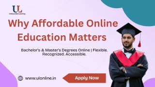 Why Affordable Online Education Matters