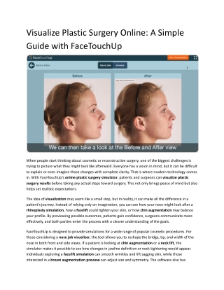Visualize Plastic Surgery Online_ A Simple Guide with FaceTouchUp
