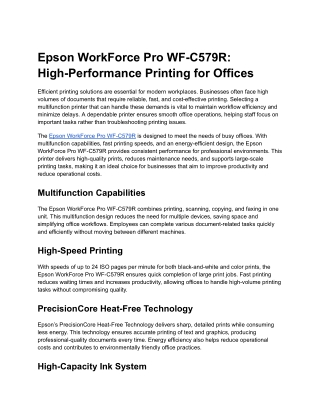 Epson WorkForce Pro WF-C579R