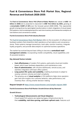 Fuel & Convenience Store PoS Market