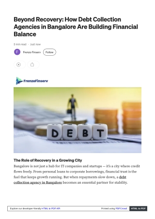 Debt Collection Agency in Bangalore | Reliable & Ethical Recovery Solutions