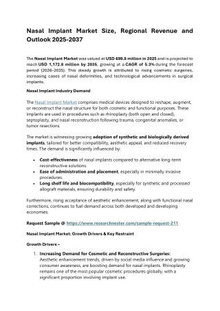 Nasal Implant Market Size