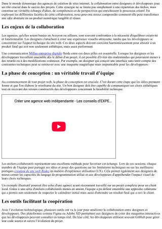 La collaboration entre designers et développeurs au sein des agences: clé du suc