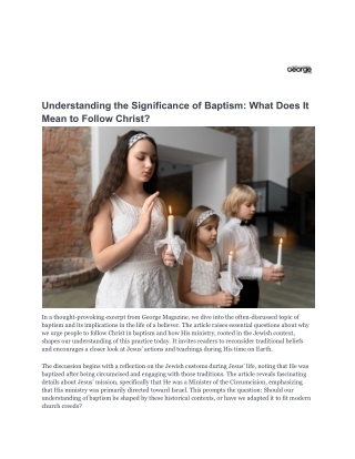 Understanding the Significance of Baptism_ What Does It Mean to Follow Christ_