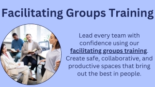 Facilitating Groups Training