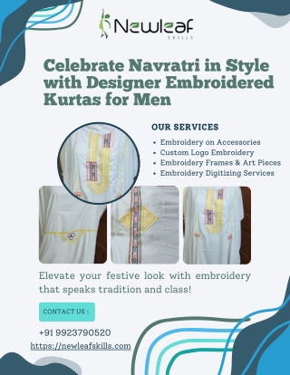 Celebrate Navratri in Style with Designer Embroidered Kurtas for Men