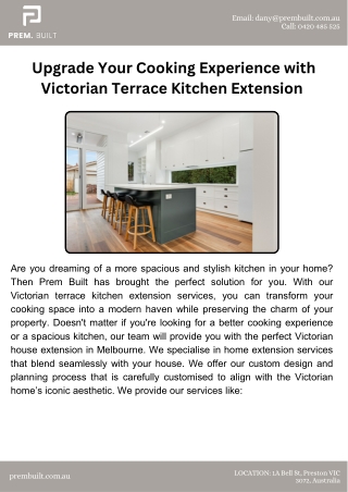 Upgrade Your Cooking Experience with Victorian Terrace Kitchen Extension