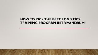 How to Pick the Best Logistics Training Program