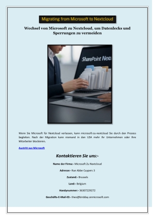 Wechsel von Microsoft zu Nextcloud, um Datenlecks und Sperrungen zu vermeiden