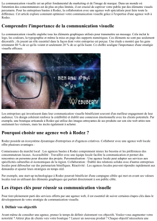 Réussir sa communication visuelle avec une Agence web à Rodez