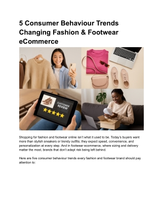 5 Consumer Behaviour Trends Changing Fashion & Footwear eCommerce
