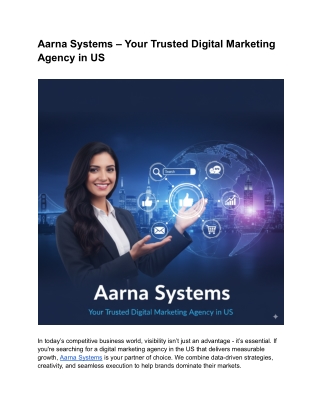 Aarna Systems – Your Trusted Digital Marketing Agency in US