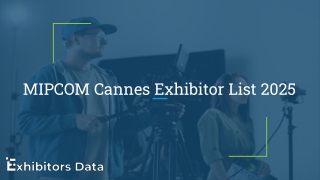MIPCOM Cannes Exhibitor List 2025