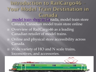 Model Train Shop in Canada – RailCargo46