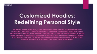 Customized Hoodies Redefining Personal Style