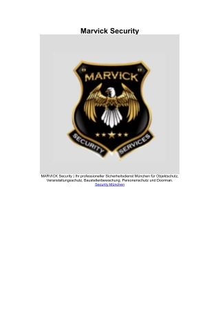 Marvick Security